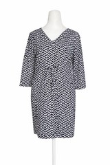 Peter Millar Blue White Geometric Drawstring Beach Dress Cover Up Size Small