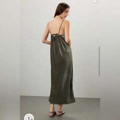 Splendid Velvet Breeze Maxi Dress Scoop Neck & Side Slit Elegance