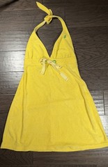 Vintage Ralph Lauren rare yellow terry cloth mini dress Size S