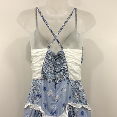 Cottagecore Babydoll Patchwork Maxi Dress S Fairy Romantic Coquette Prairie