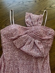 MAC DUGGAL Sequined Faux Bow Column Gown Pink Sequin Size 4 NWT $398