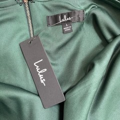 NWT Lulu&rsquo;s Smoldering Love Hunter Green Cutout Bodycon Mini Dress Size Large