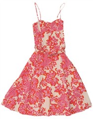 Zara Womens Sundress UK 8 Small Pink Floral Cotton DX04