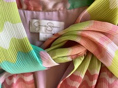 Jessica Simpson Bow-Neck Above Knee Blouson Dress Colorful Spring Summer Small