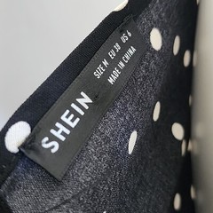 Shein Dress Womens Size M Medium Black White Polka Dot Retro Mermaid Classic