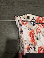 WHITE HOUSE BLACK MARKET Strapless Floral Fit & Flare Dress with Pockets