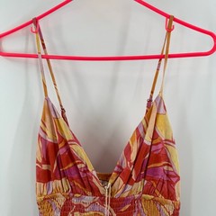 Z Supply Dress Women’s Size Small NWT Charm Stained Glass Linen Blend Midi/Maxi
