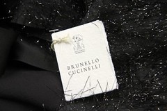 NWT$3795 Brunello Cucinelli 2In1 100% Silk Chiffon Gown W/Shiny Fringe Vest A181