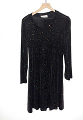 Ronni Nicole Women&rsquo;s Black Glitter Dress Party Cocktail Evening Sparkle Glam