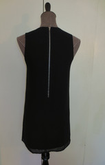 Womens Dress Black Small Mini Shift A Line Tank Dress Little Black Dress Lined