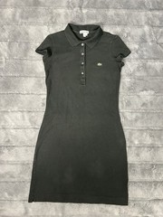 Lacoste Sport Piqué Stretch Polo Dress – Black – Size 34 (XS)
