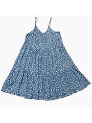 THREAD AND SUPPLY Womens Blue Adjustable Spaghetti Strap Shift Dress S