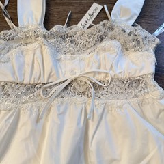 NWT For Love and Lemons Marion Mini Dress White XS Retails $250