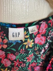 GAP Floral Midi Dress Size S Black Multicolor Garden Print Spring Summer Outfit