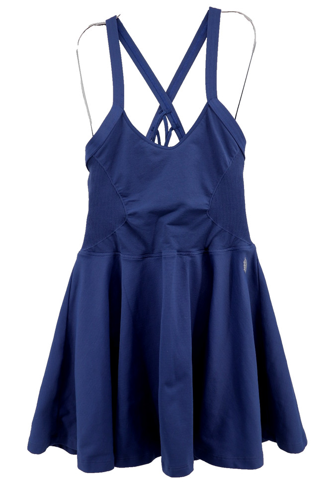 Free People Movement Seamless Good Karma Dress Womens Size Medium Large Navy New