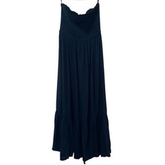 Aerie Black Maxi Smocked Sundress Spaghetti Straps Summer Beach Casual Medium