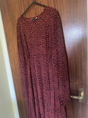 New Look Red Leopard Print Midi dress – 18