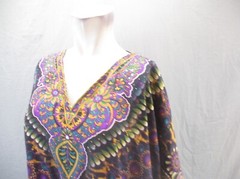 American Leisure Free Size Womens Short Batwing Sleeve Kaftan Maxi Dress 418