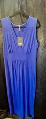 NWT WOOSEA Women XXL Sleeveless Deep V Neck Loose Long Maxi Dress Royal Blue