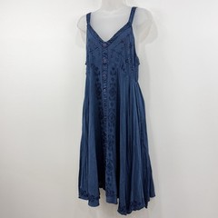 Monroe And Main Dress L Renaissance Country Boho Cowgirl Beaded Western Babydoll