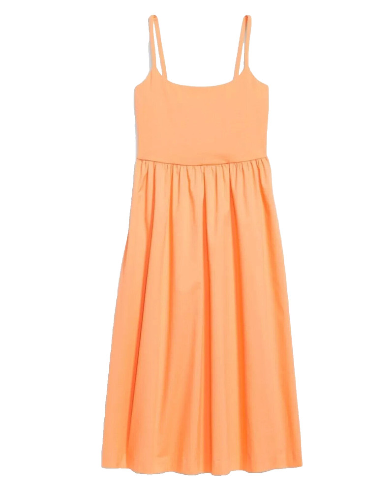Old Navy Women&rsquo;s Fit & Flare Combination Midi Cami Dress Orange Size XXL 2X