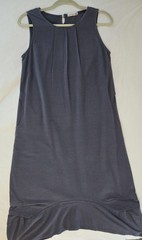 BestTailor Womens Linen Cotton Pullover Tank Shift Dress W/Pockets Size M Gray