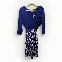 NWT Leota Womens Abstract Business Casual Workwear Feminine Empire Dress Sz XXL