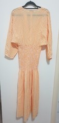 Scanlan theodore gingham shirred dress sunflower yellow size 6