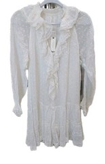 Anthropologie Mini Dress SZ XXS Cottagecore Boho Chic Lace Cream Retail $180