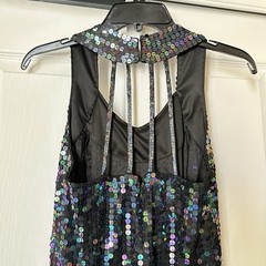 New Robert Anthony Sequin Beaded Bodycon Dress Size 12 Vintage Y2K 1990s Prom