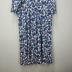 Seasalt Cornwall Womens US 22-24 Blue Floral Helena Cotton Jersey V-Neck Dress