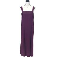Ursula of Switzerland Womens Burgundy Formal Lined Strap Sleeve Maxi Gown Sz 16