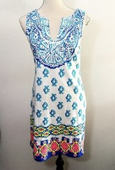 Lilly Pulitzer Harper Shift Dress, Resort White, To The Sea, Size XL