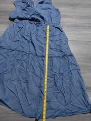 Lands&rsquo; End Lyocell Tiered Midi Dress Adult Womens X-Large Chambray Blue