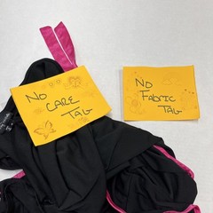 Vintage My Michelle Dress M Black One Shoulder Pink Satin Tiered Ruffle Y2K 90s