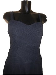 Black Midi Ball Gown Evening Dress Bandage bodice Silk fit flare L.K. BENNETT 10