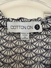 Cotton On Sleeveless Printed Polo Dress – Black & White shell pattern