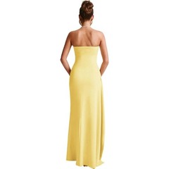 Strapless Backless High Split Long Maxi Dress, SMALL 7H-143D013