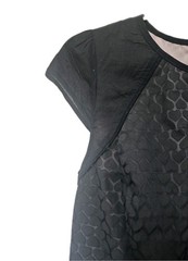OASIS Black Overlay Dress with Heart Design UK 10 US 6 EU 38