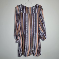 JODIFL Women&rsquo;s Boho Dress Size M Dolman Sleeve V Neck Button Up Festival Hippie