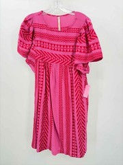 Pre-Owned Uncle Frank Pink Size Medium Knee Length Short Sleeve Dress