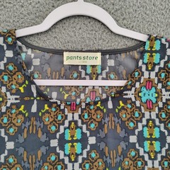 Pants Store Womens Shift Dress Size S Multicolor Geometric Short Sleeve