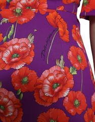 DOLCE & GABBANA Dress Multicolor Floral Poppy Print Sheath IT36/US2/XS 2780usd