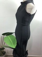 Luxedress Maxi Length Drape Party Dress Sapphire Black Size M