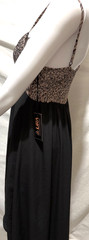 Tilly&rsquo;s Lira Medium Black With Leopard Print Hi Low Spaghetti Strap Sundress