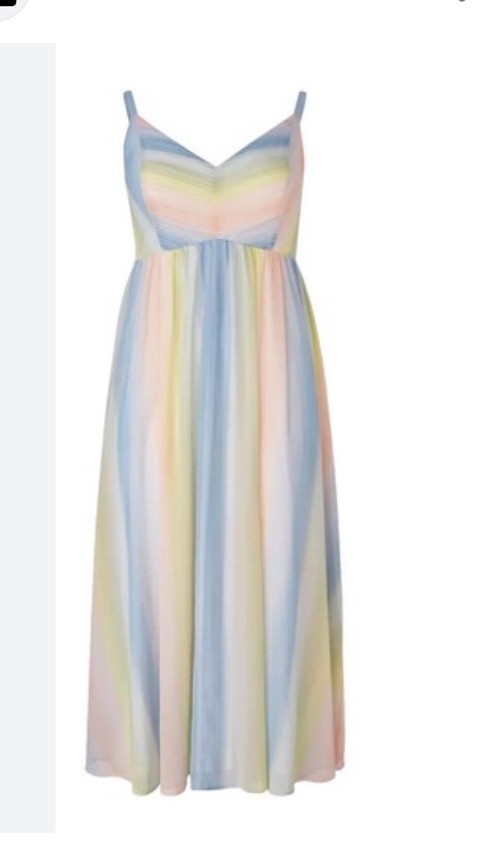 Torrid Multicolor Striped V-Neck Strappy Sleeveless Maxi Dress Plus Size 1