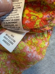 BP Size Lg V-Neck Long Sleeve Babydoll Minidress Tunic Orange Floral SKU 214