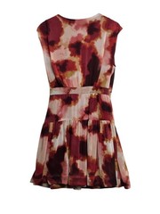 Taylor Womens XL Abstract Print Chiffon Belted Fit & Flare Wrap Dress Classic