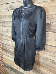 New York & Company Dress Black Medium Chest 40&Prime; Length 29.5&Prime;