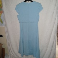 Alexia Admor Sz 12 Blue Boat Neck Sheath A Line Midi Lined Cap Sleeve Dress (DM)